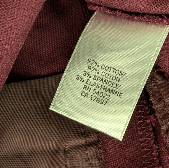 Banana Reblic Women's Burgundy Martin Fit Pants Size 2 - Picture 11 of 15
